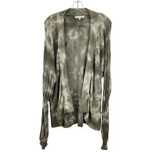 Gilded Intent BUCKLE Cardigan Sweater Tie Dye Olive Green Womens Size Small